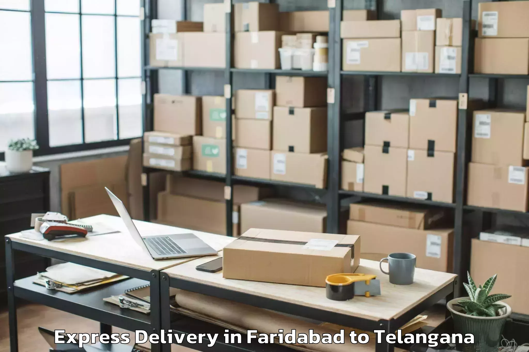 Affordable Faridabad to Tiryani Express Delivery